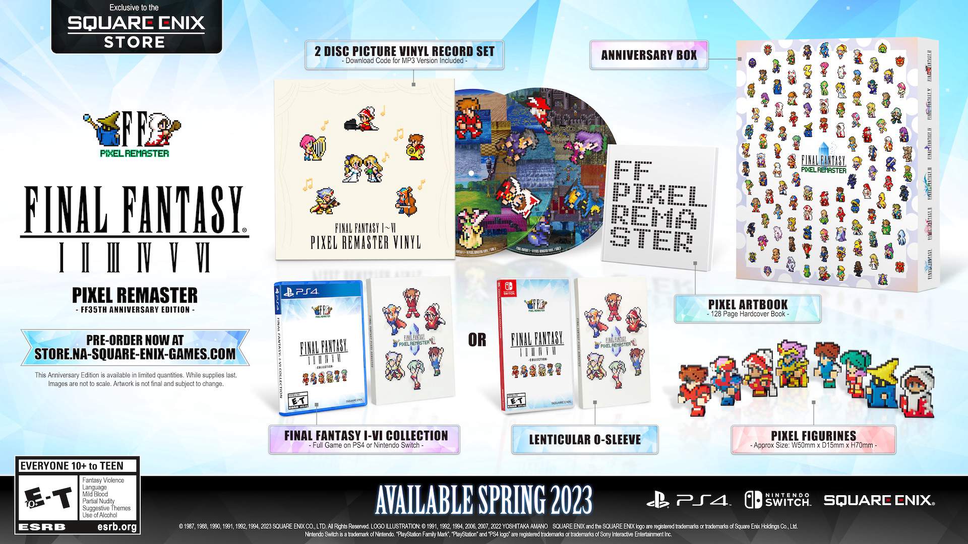 Final Fantasy Pixel Remaster ประกาศลง PS4 และ Nintendo Switch ฤดูใบไม้ผลิปี 2023