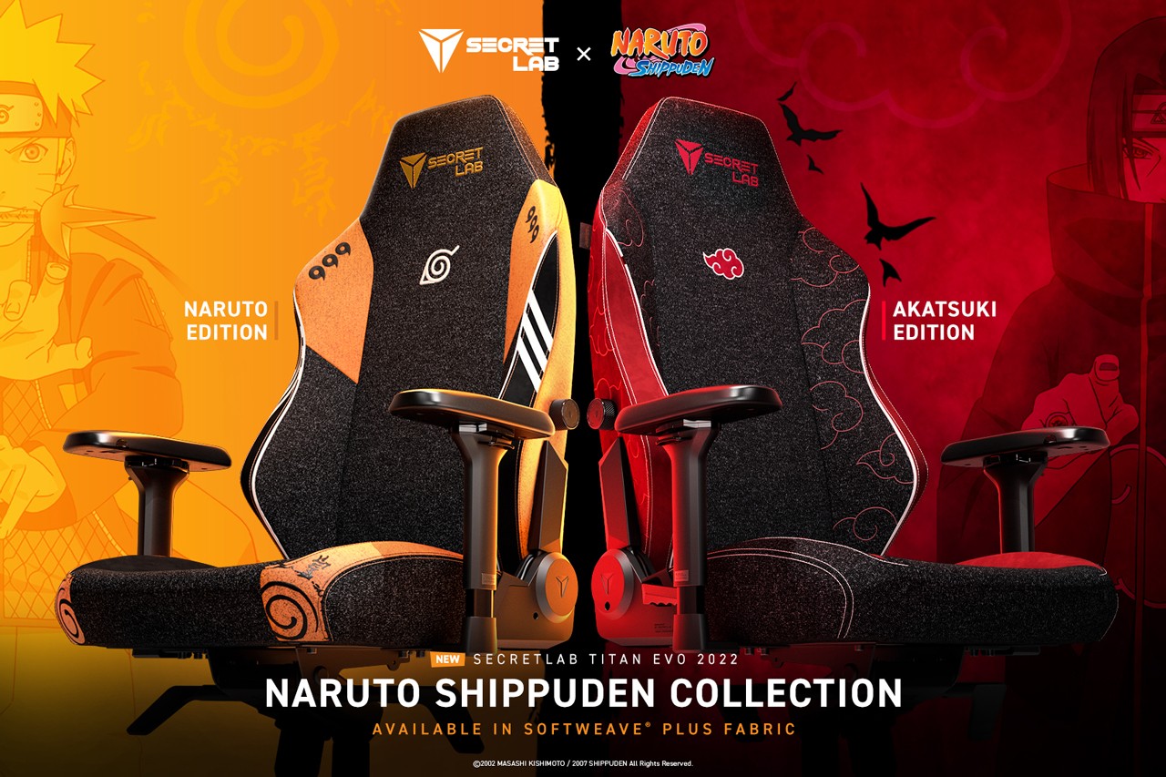 “Naruto: Shippuden” ร่วมกับ Secretlab ปล่อยเก้าอี้จากอนิเมะใหม่สองตัว
